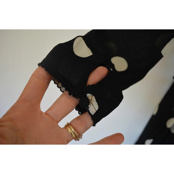 Reformation Zandra Midi Dress Polka Dot Size 4 - Picture 7 of 9